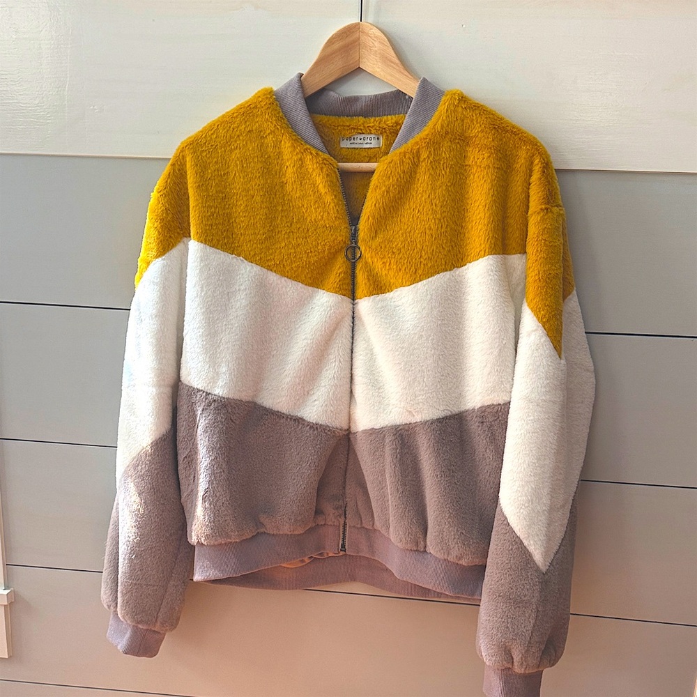 Paper Crane Colorblock Fleece Jacket medium l